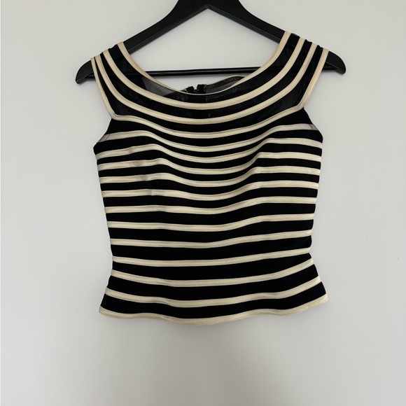 JS Collections Fitted Off Shoulder Bateau Neckline Top - Picture 3 of 5